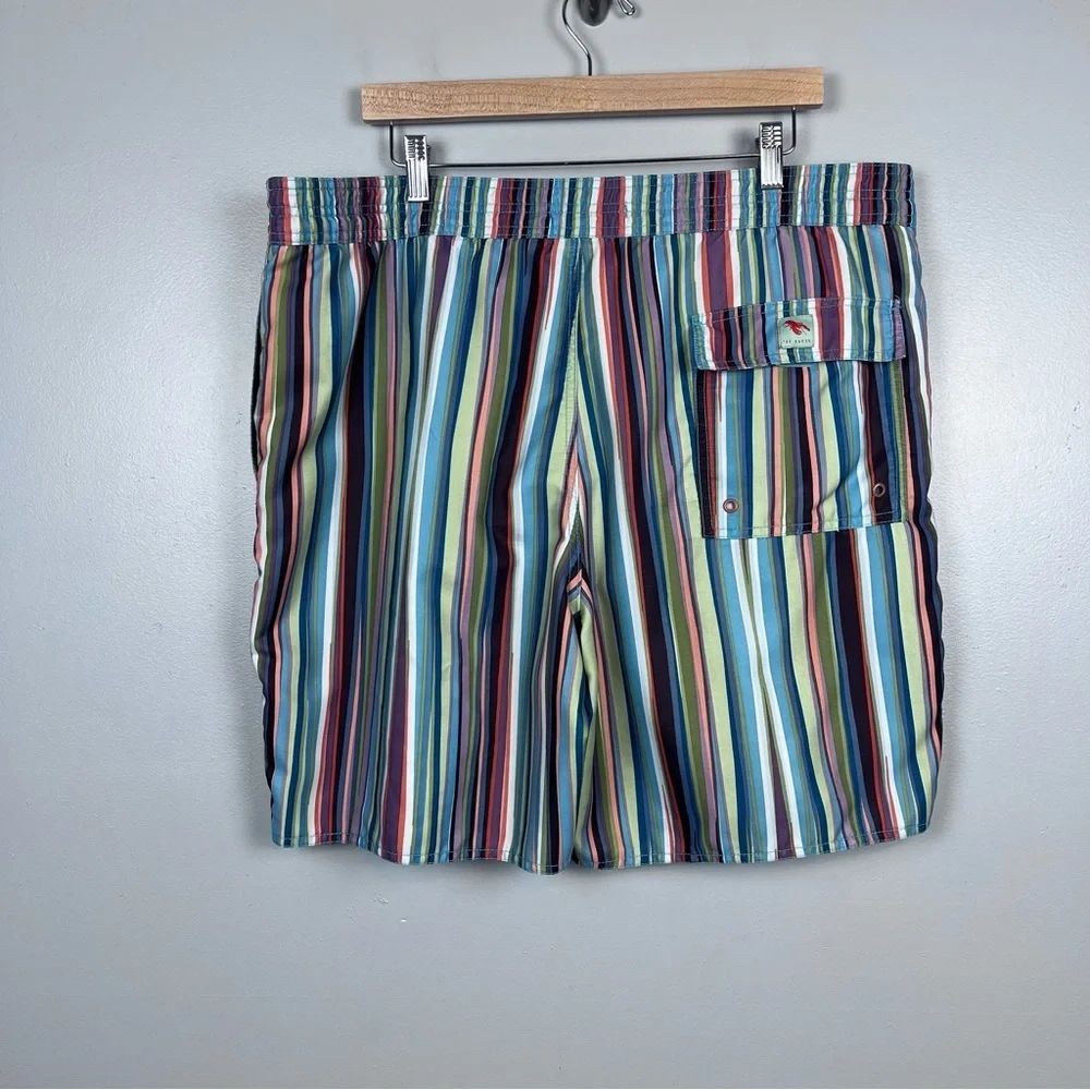 Ted Baker Men's Retro Srtriped Swim Trunks with Mesh Lobster Liner Size 5(XL)